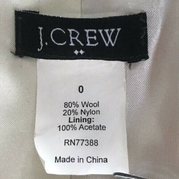 J Crew Woman's Sz 0 or XS Burnt Orange Wool Blend Blazer Jacket - Picture 4 of 8